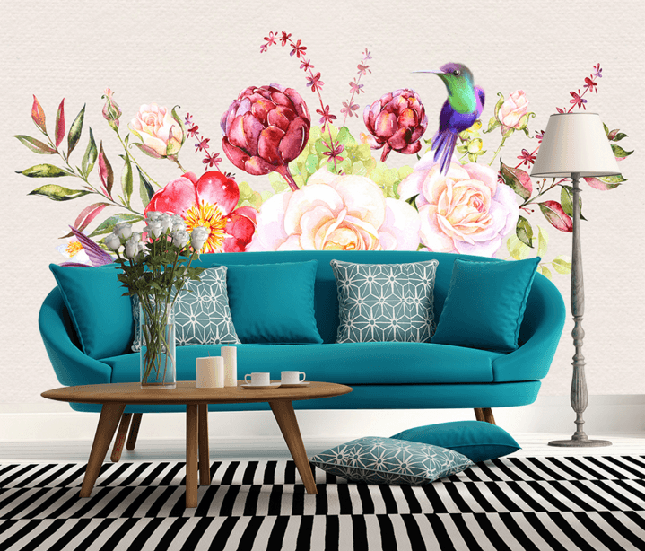 3D Bright Flowers 230 Wallpaper AJ Wallpaper