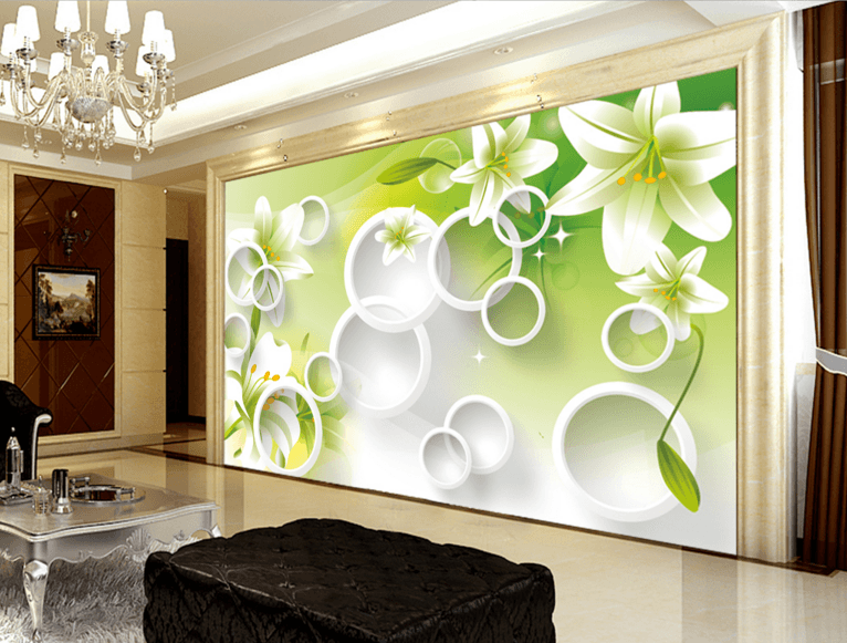 3D Blooming Lily 229 Wallpaper AJ Wallpaper