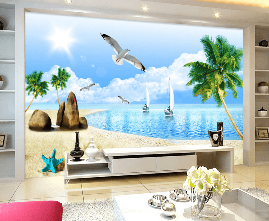 3D Seagull ship 219 Wallpaper AJ Wallpaper