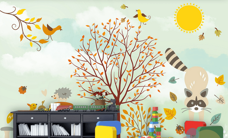 3D Sun Tree 202 Wallpaper AJ Wallpaper