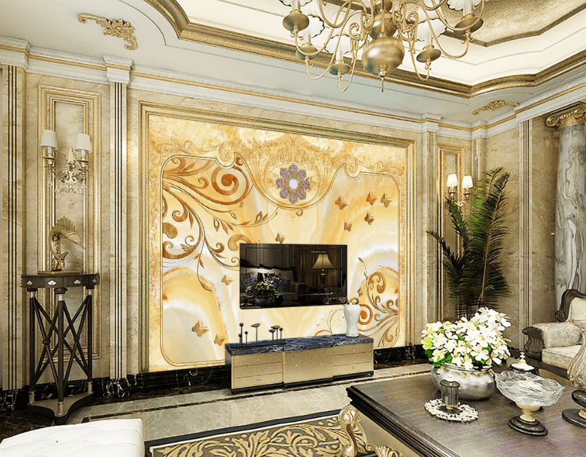 3D Curved Leaves 161 Wallpaper AJ Wallpaper