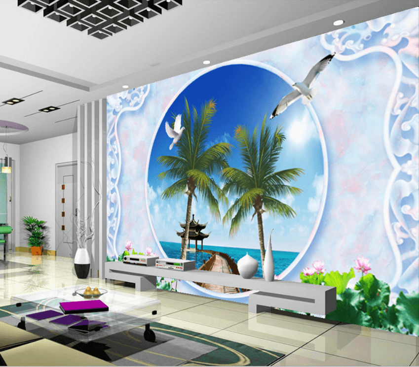 3D Seagull Pavilion 107 Wallpaper AJ Wallpaper