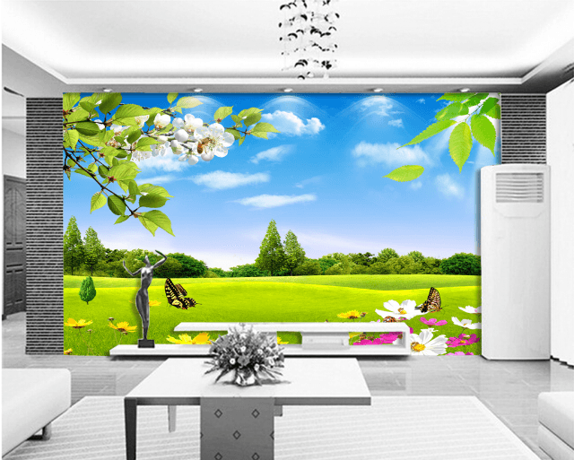 3D Meadow Butterfly 098 Wallpaper AJ Wallpaper