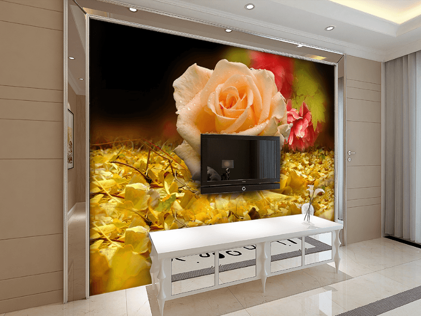 3D Rose Flower 078 Wallpaper AJ Wallpaper