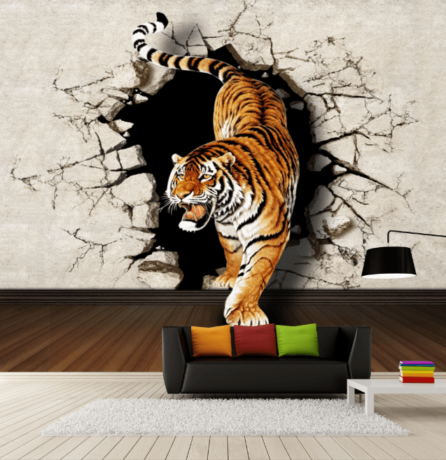 3D The Mighty Tiger 066 Wallpaper AJ Wallpaper