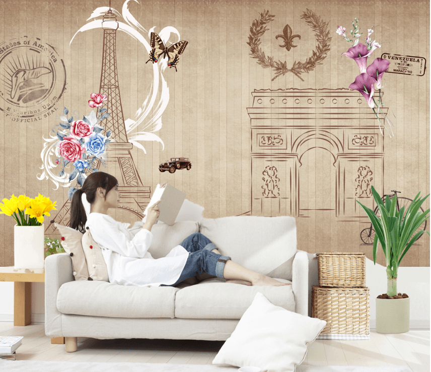 3D Butterfly Tower 044 Wallpaper AJ Wallpaper