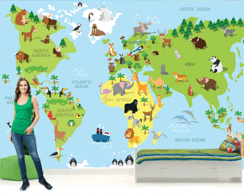 3D Animal Map 037 Wallpaper AJ Wallpaper