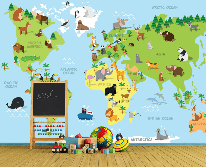 3D Animal Map 037 Wallpaper AJ Wallpaper