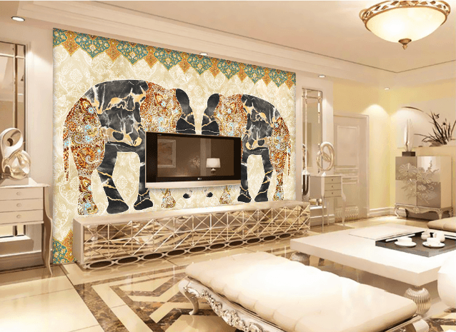 3D Elephant Pattern 528 Wallpaper AJ Wallpaper