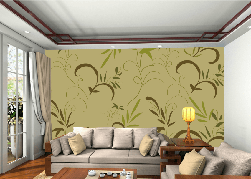 3D Long Leaves 518 Wallpaper AJ Wallpaper