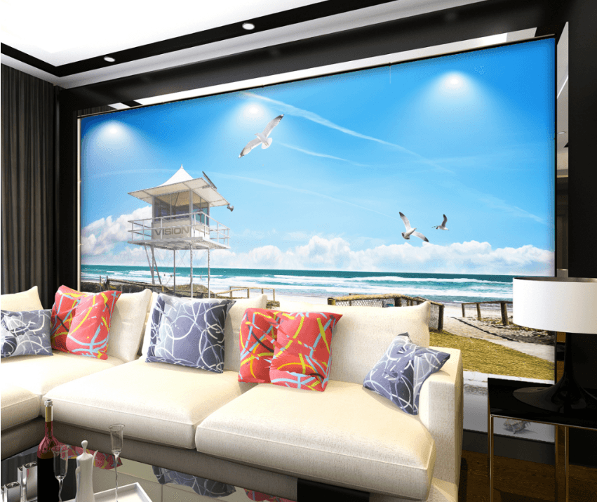 3D Yard Seagull 517 Wallpaper AJ Wallpaper