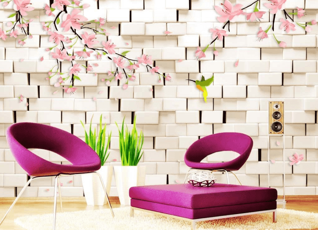 3D Flower And Bird 417 Wallpaper AJ Wallpaper