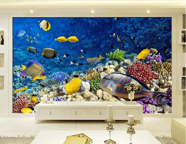 3D Fish Coral 413 Wallpaper AJ Wallpaper