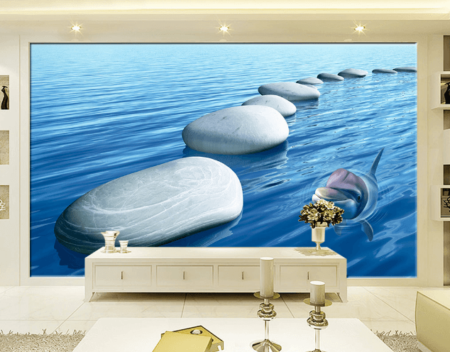 3D Dolphin Stonel 412 Wallpaper AJ Wallpaper