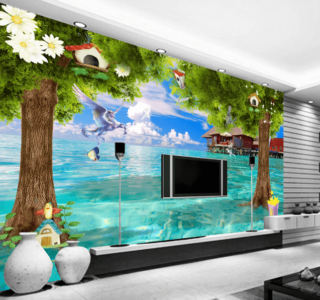 3D Flying Horse 381 Wallpaper AJ Wallpaper