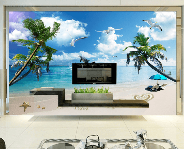 3D Caring Dolphins 370 Wallpaper AJ Wallpaper