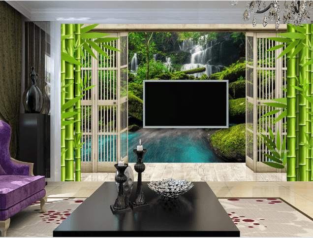 3D River Moss 340 Wallpaper AJ Wallpaper