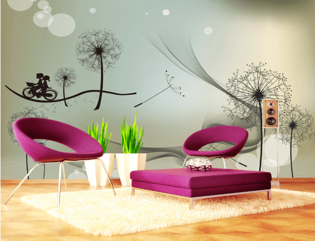 3D Dandelion Couple 336 Wallpaper AJ Wallpaper