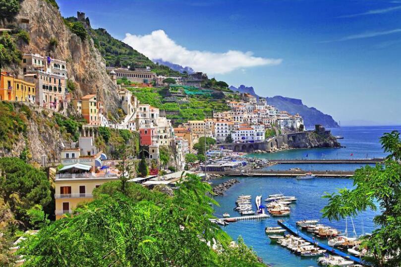 3D Sea Coast Town Scenery 891 Curtains Drapes Wallpaper AJ Wallpaper