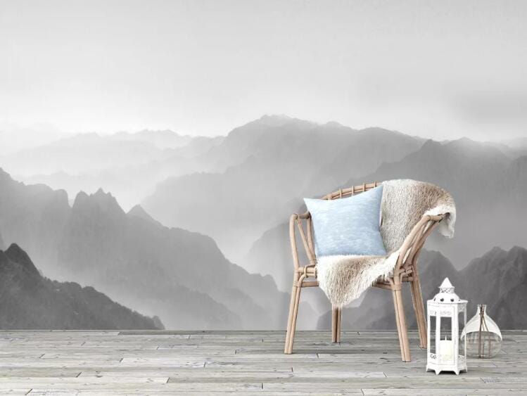 3D Misty Mountain WC884 Wall Murals Wallpaper AJ Wallpaper 2