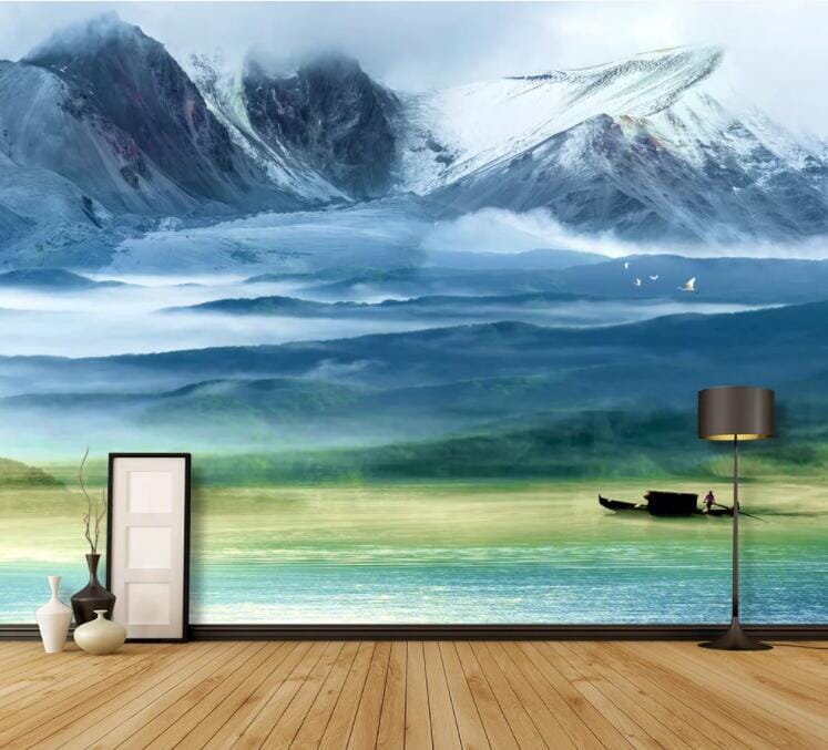 3D Snow Mountain WC883 Wall Murals Wallpaper AJ Wallpaper 2