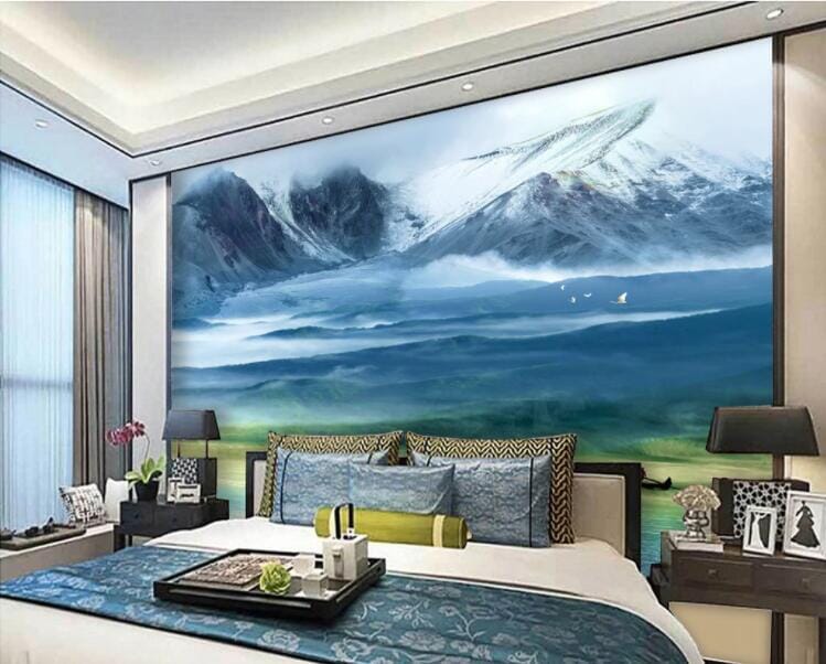 3D Snow Mountain WC883 Wall Murals Wallpaper AJ Wallpaper 2