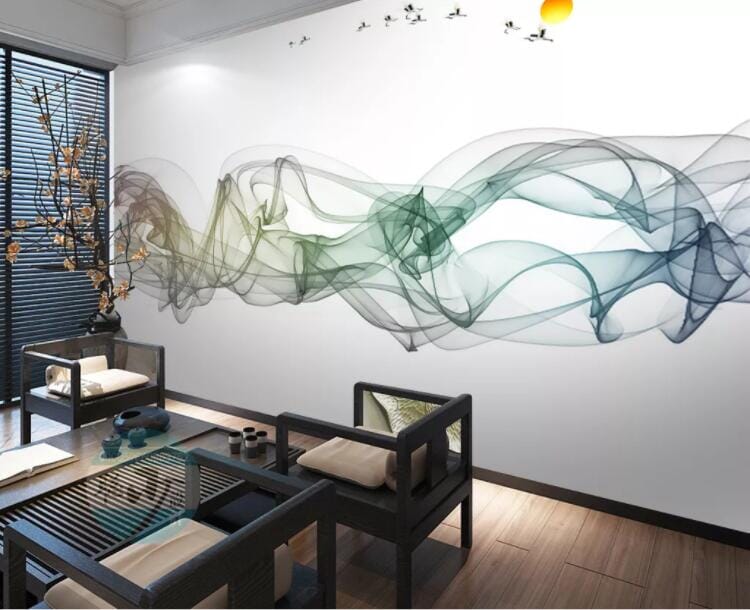 3D Green Gradient Ink WC875 Wall Murals Wallpaper AJ Wallpaper 2