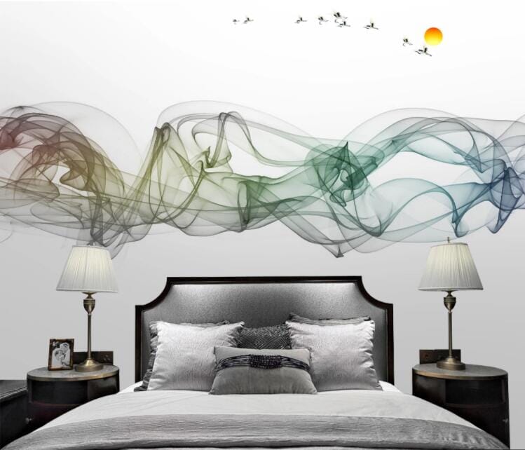 3D Green Gradient Ink WC875 Wall Murals Wallpaper AJ Wallpaper 2