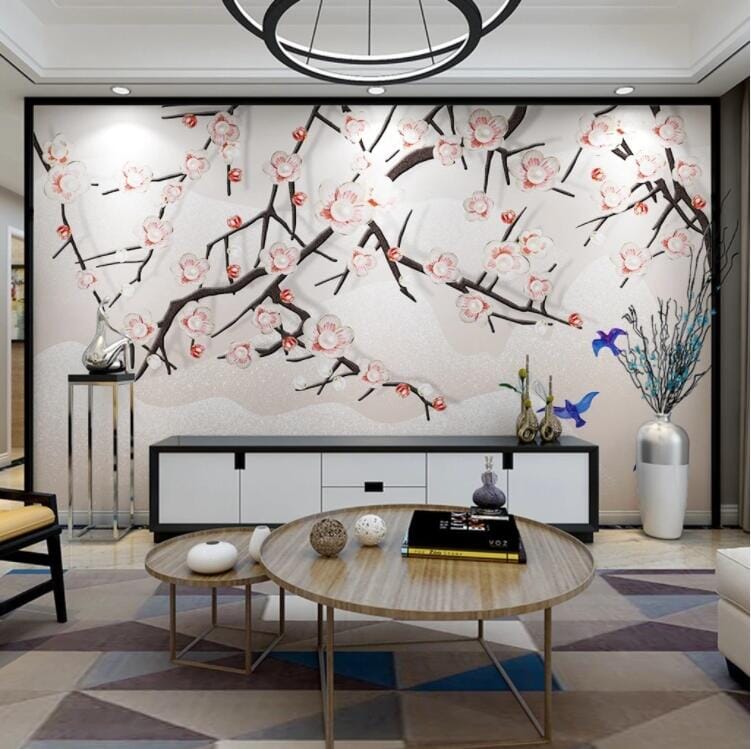 3D Swallow Flower WC1058 Wall Murals Wallpaper AJ Wallpaper 2