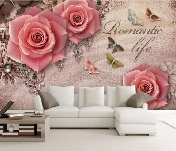 3D Color Butterfly WC295 Wall Murals Wallpaper AJ Wallpaper 2