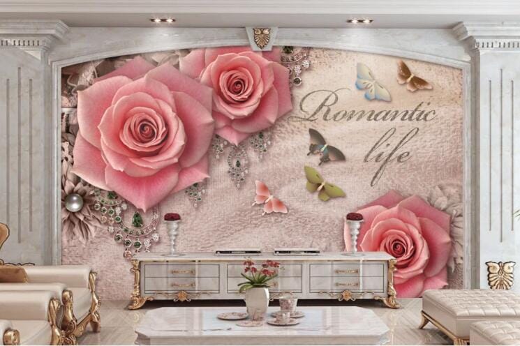 3D Color Butterfly WC295 Wall Murals Wallpaper AJ Wallpaper 2