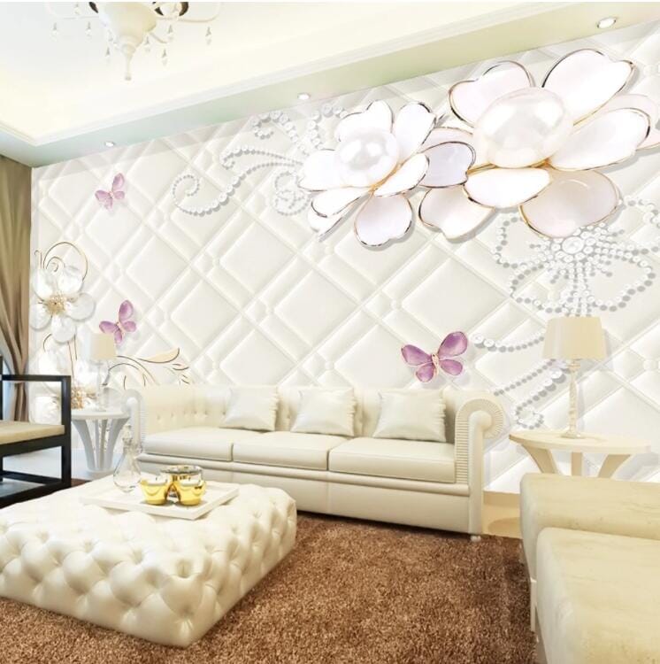 3D Purple Butterfly WC670 Wall Murals Wallpaper AJ Wallpaper 2