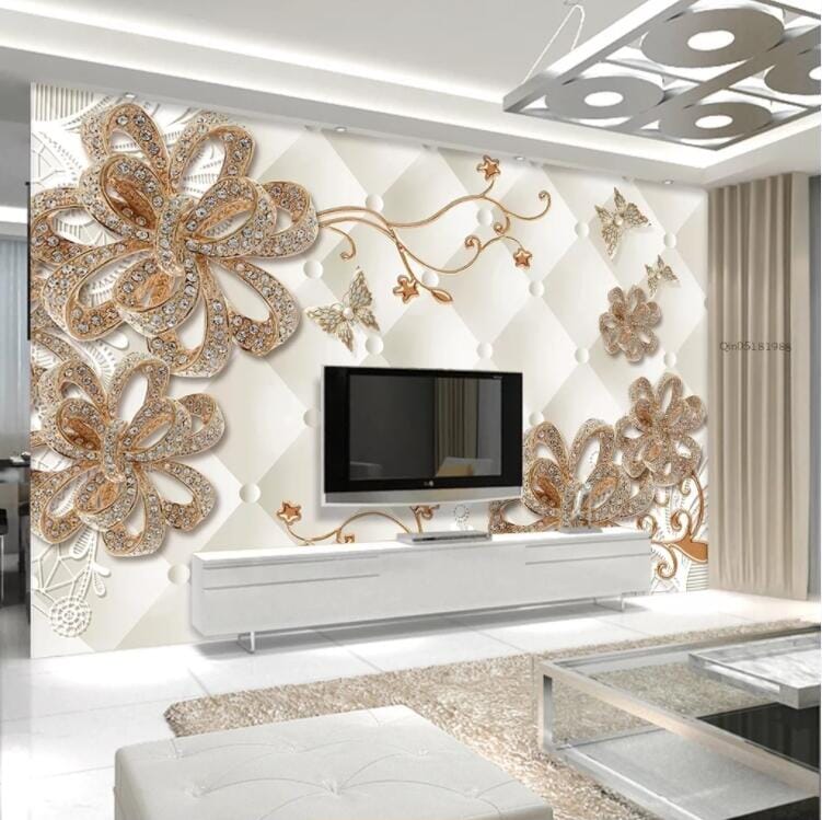 3D Silver Butterfly WC671 Wall Murals Wallpaper AJ Wallpaper 2