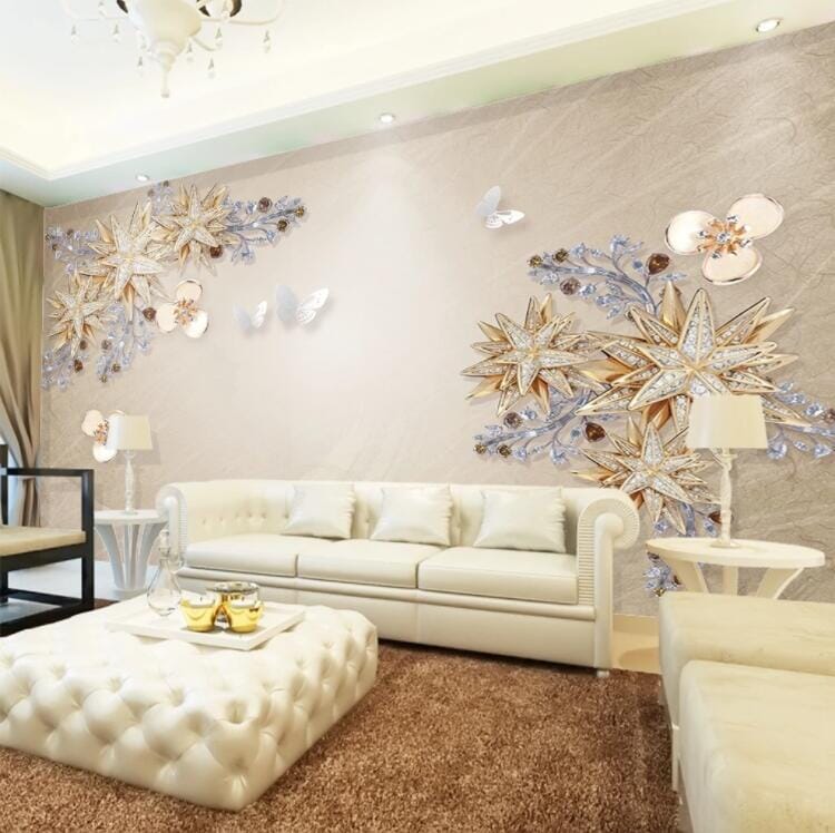 3D Diamond Petals WC667 Wall Murals Wallpaper AJ Wallpaper 2