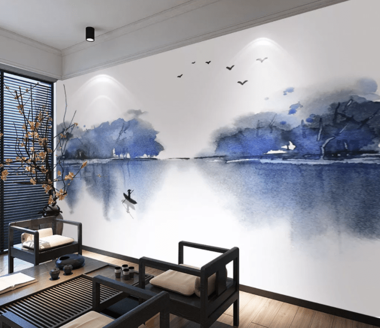 3D Fisherman Lake WC329 Wall Murals Wallpaper AJ Wallpaper 2