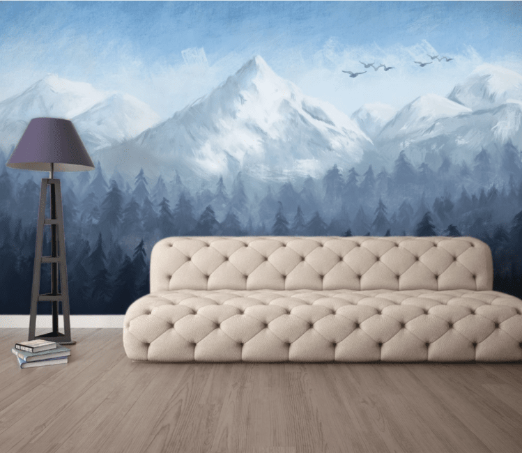 3D Mountain Forest WC1002 Wall Murals Wallpaper AJ Wallpaper 2