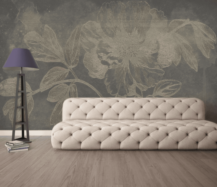 3D Black Flower WC1004 Wall Murals Wallpaper AJ Wallpaper 2