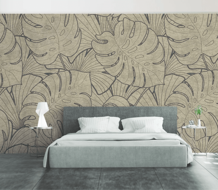 3D Leaf Pattern WC1003 Wall Murals Wallpaper AJ Wallpaper 2