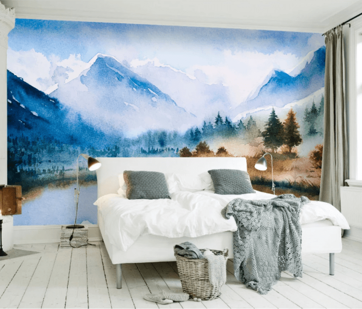 3D Mountain Landscape WC887 Wall Murals Wallpaper AJ Wallpaper 2