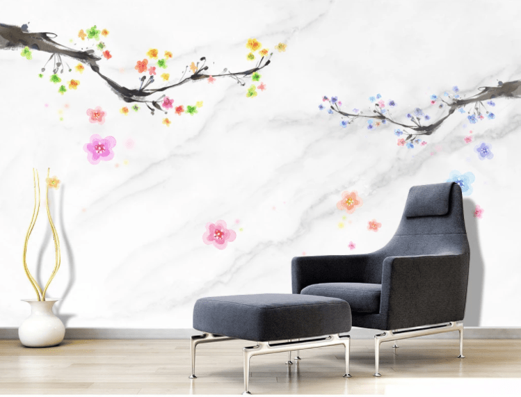 3D Colored Petals WC763 Wall Murals Wallpaper AJ Wallpaper 2