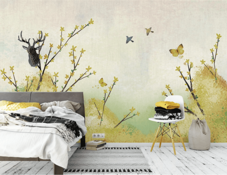 3D Graffiti Butterfly WC767 Wall Murals Wallpaper AJ Wallpaper 2