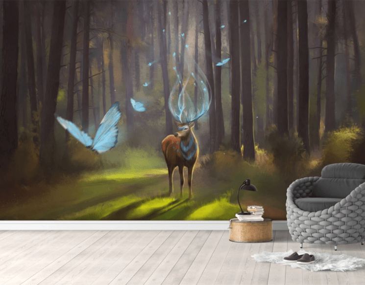 3D Forest Elk WC773 Wall Murals Wallpaper AJ Wallpaper 2