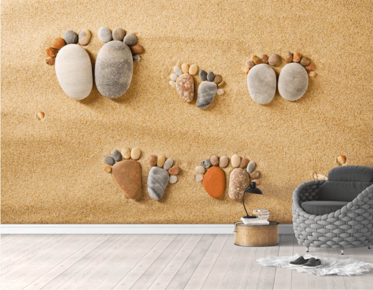3D Stone Feet WC772 Wall Murals Wallpaper AJ Wallpaper 2