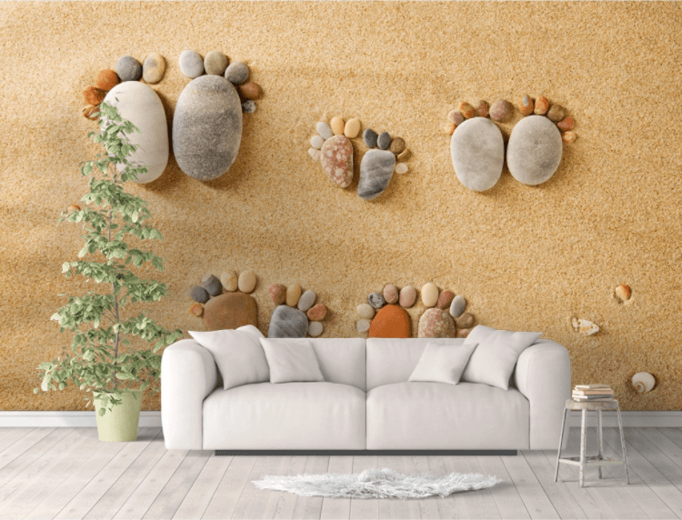 3D Stone Feet WC772 Wall Murals Wallpaper AJ Wallpaper 2