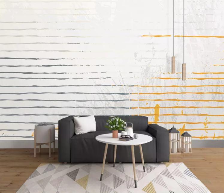 3D Yellow Painting WC2022 Wall Murals