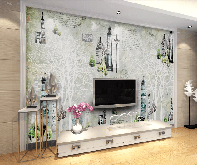3D Street Light Tower WC170 Wall Murals Wallpaper AJ Wallpaper 2