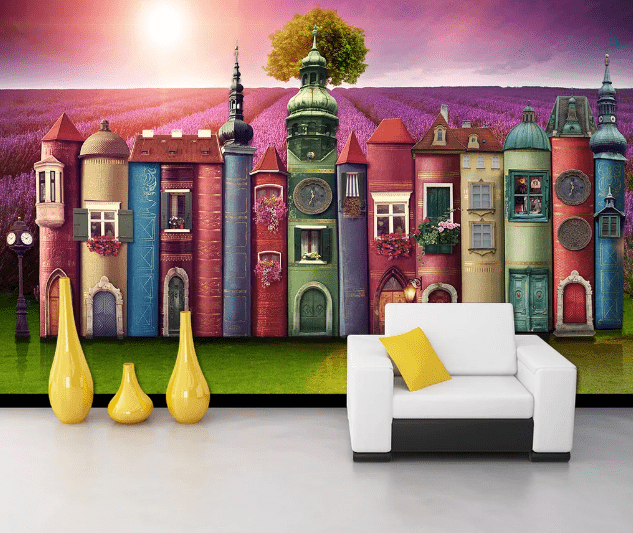 3D Color House WC356 Wall Murals Wallpaper AJ Wallpaper 2