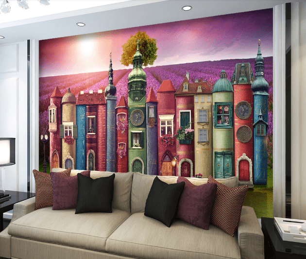 3D Color House WC356 Wall Murals Wallpaper AJ Wallpaper 2