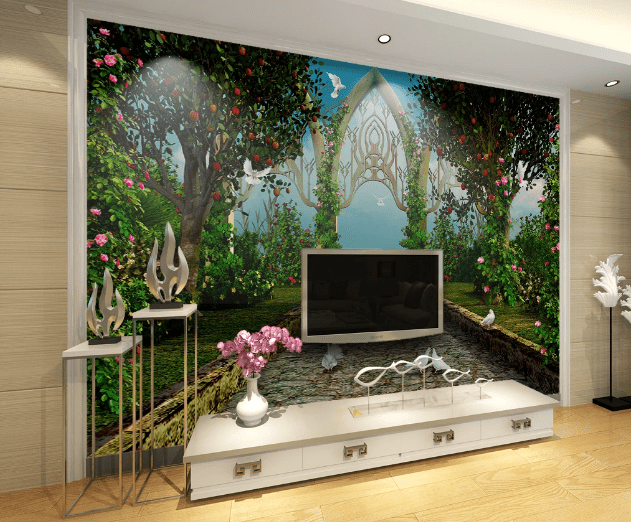 3D Orchard Pigeon WC169 Wall Murals Wallpaper AJ Wallpaper 2