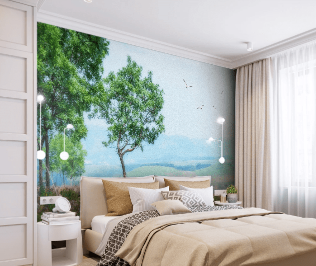 3D Tree Flowers WC1015 Wall Murals Wallpaper AJ Wallpaper 2